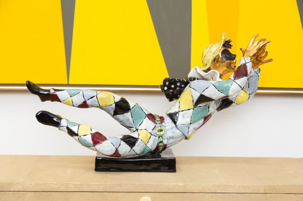 VINTAGE ITALIAN CERAMIC HARLEQUIN