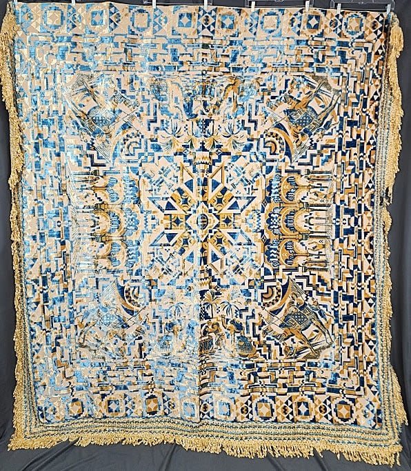Vintage Italian Figural Velvet