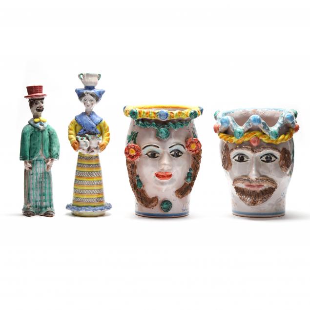 VINTAGE ITALIAN MAJOLICA, TWO
