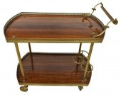 VINTAGE ITALIAN WOOD & BRASS S