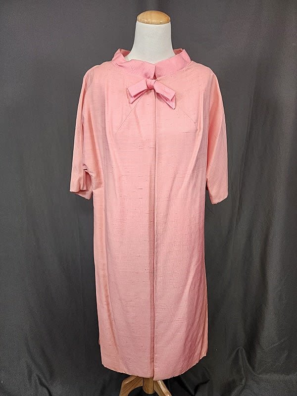 Vintage Ivory and Pink Dress with