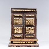 Vintage Japanese carved lacque