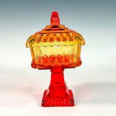 VINTAGE JEANETTE AMBERINA GLAS