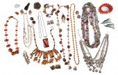 Vintage jewelry and enamel gro