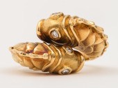 VINTAGE JUDITH LEIBER 18K GOLD