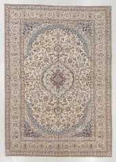 VINTAGE KASHAN RUG, PERSIA: 9'