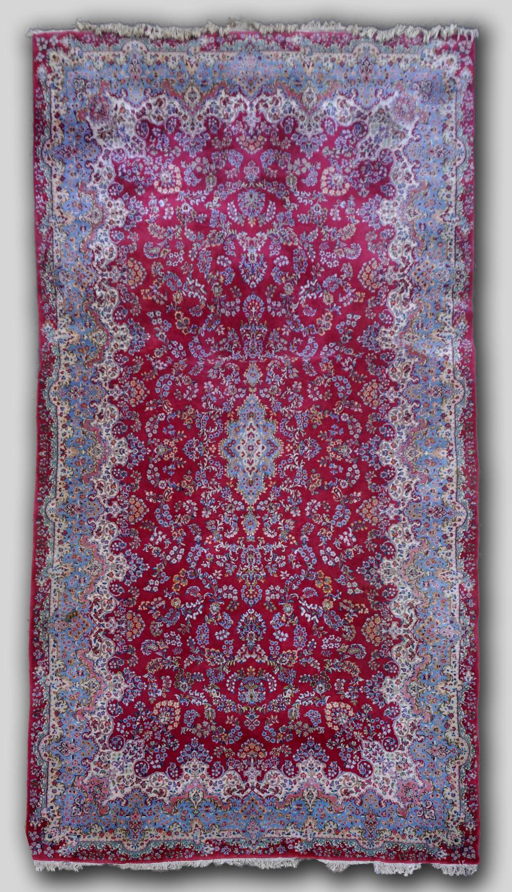 VINTAGE KERMAN HAND KNOTTED WOOL