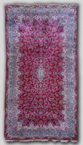 VINTAGE KERMAN HAND KNOTTED WO