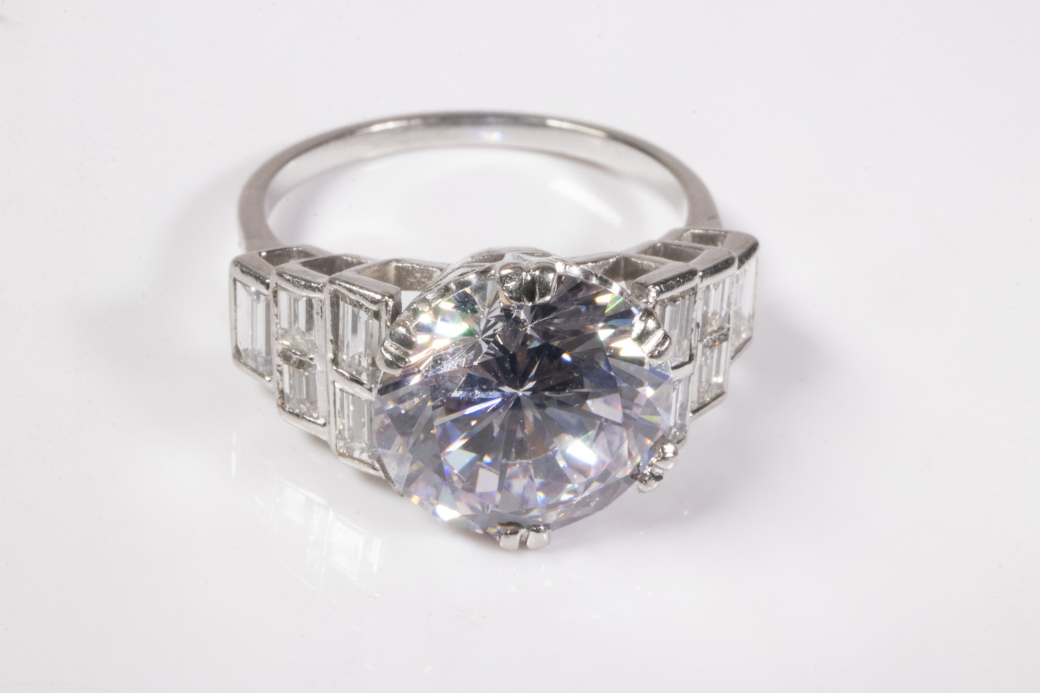 VINTAGE LADIES PLATINUM RING Set