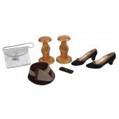 Vintage ladies pumps, hat, sta