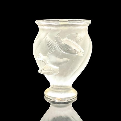 VINTAGE LALIQUE CRYSTAL VASE,