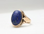 VINTAGE LAPIS LAZULI SCARAB RI