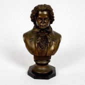 VINTAGE LARGE BRASS BUST, BEET
