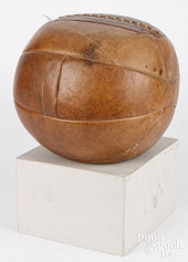 VINTAGE LEATHER MEDICINE BALL<