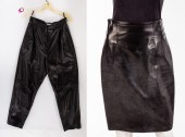 VINTAGE LEATHER PANTS AND SKIR