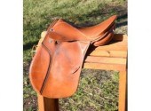 Vintage leather saddle, stampe