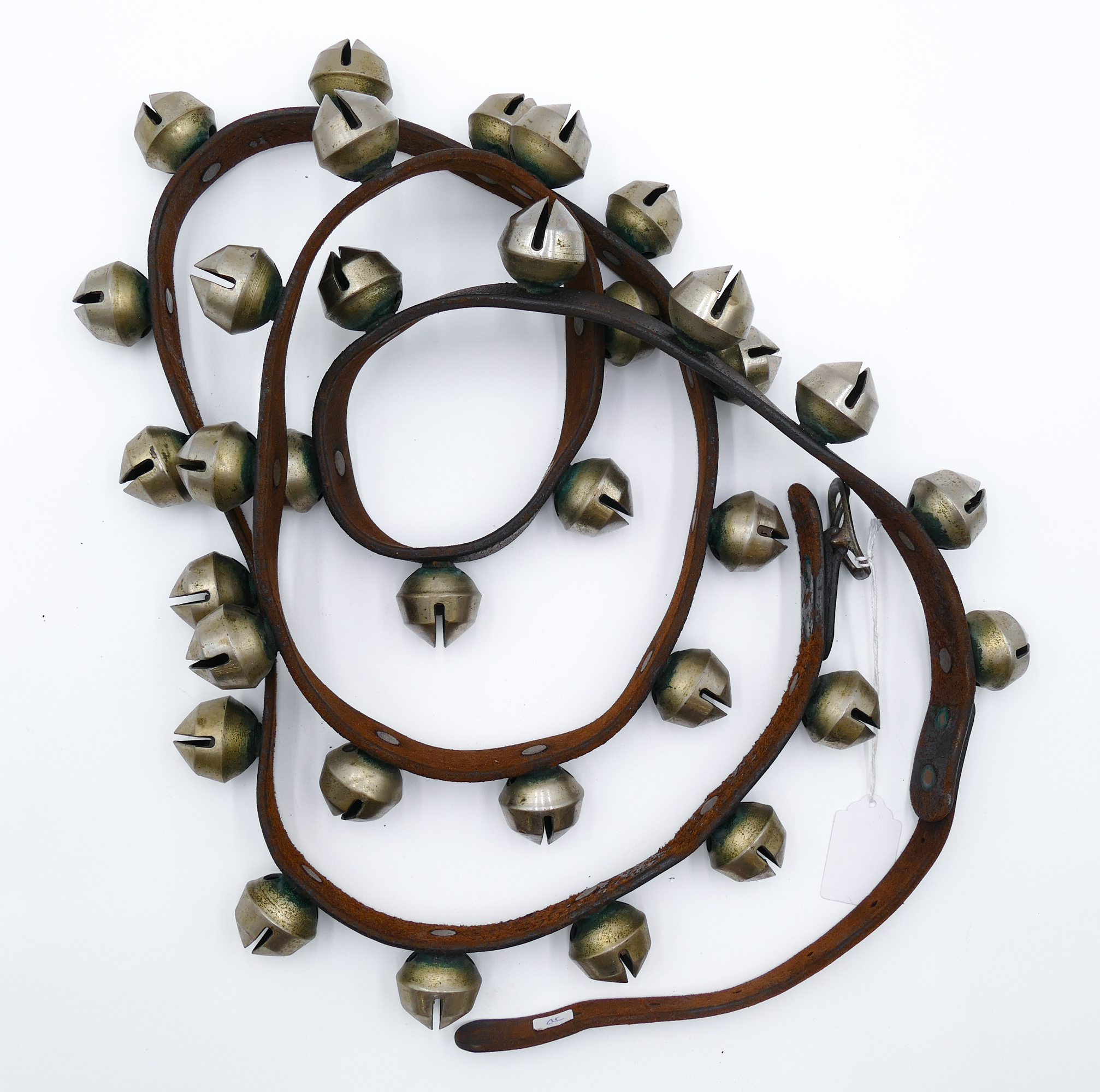 Vintage Leather Sleigh Bells 7'