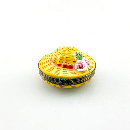 VINTAGE LIMOGES SUNHAT WITH ROSES