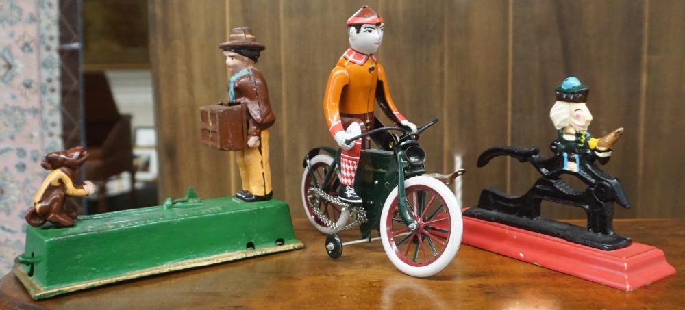 VINTAGE LITHOPANE BICYCLIST, A
