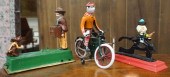 VINTAGE LITHOPANE BICYCLIST, A