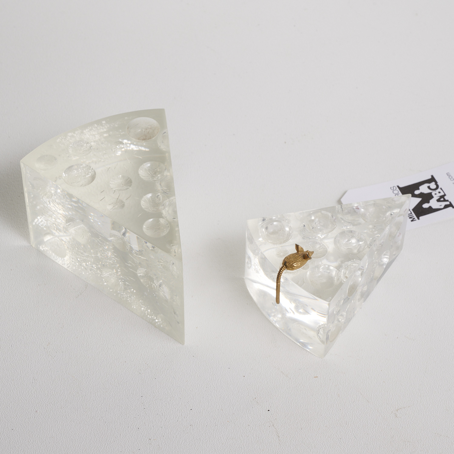 VINTAGE LUCITE CHEESE WEDGES WITH