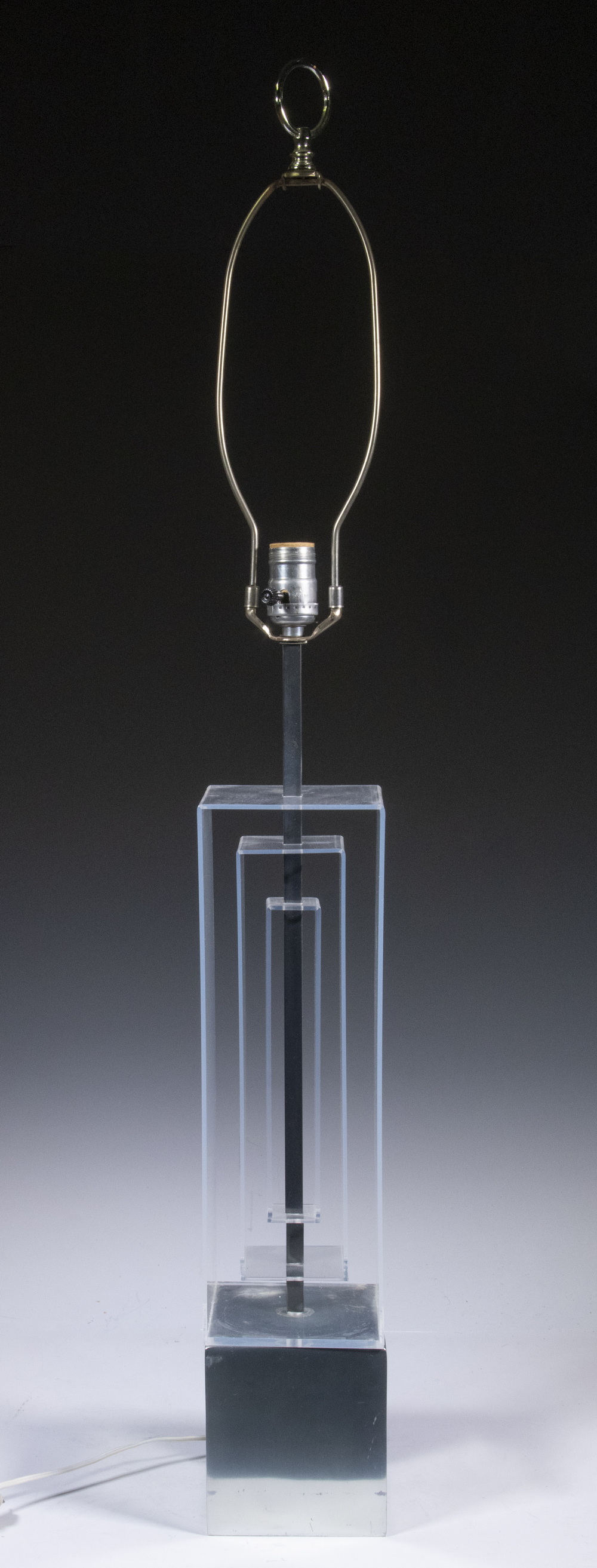 VINTAGE LUCITE TABLE LAMP 1970s Era