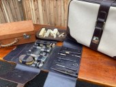 Vintage luggage and travel acc