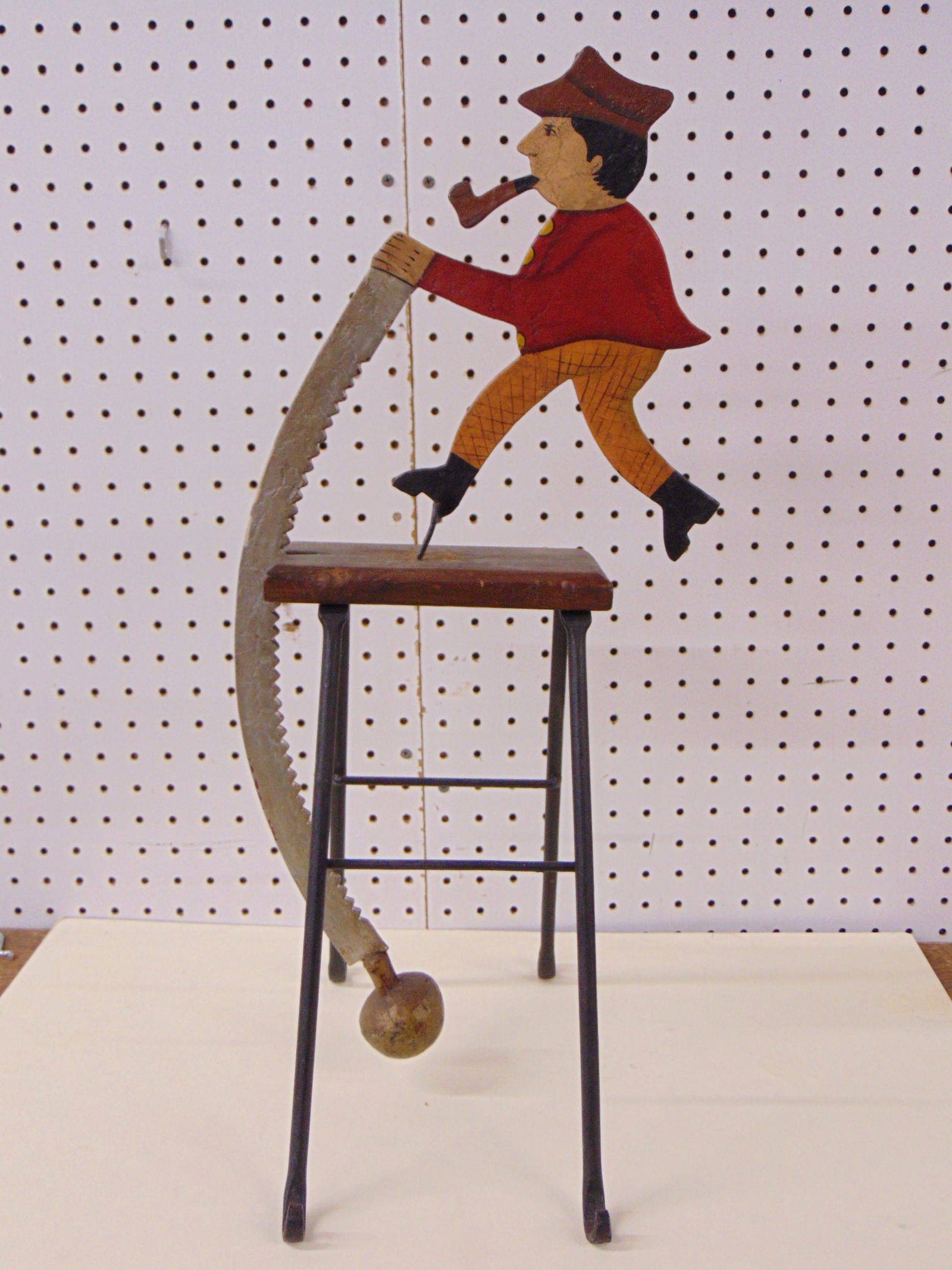 VINTAGE LUMBERJACK BALANCING TOY,
