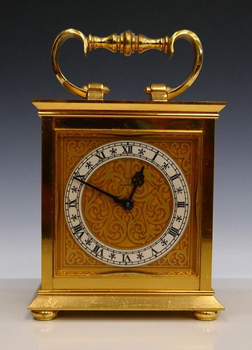 VINTAGE LUXOR GILT BRASS CASE ALARM