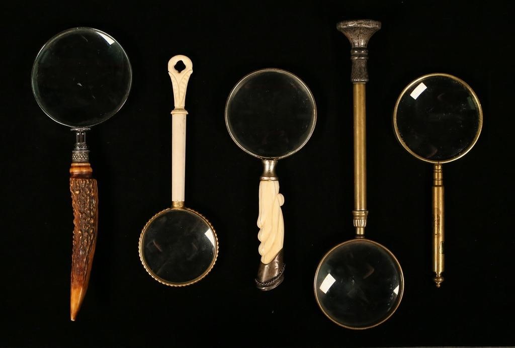 VINTAGE MAGNIFYING GLASSES STERLING