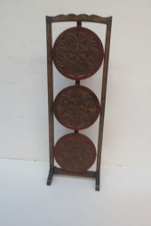 VINTAGE MAHOGANY 3 TIER FOLDIN