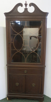 VINTAGE MAHOGANY CORNER CABINE