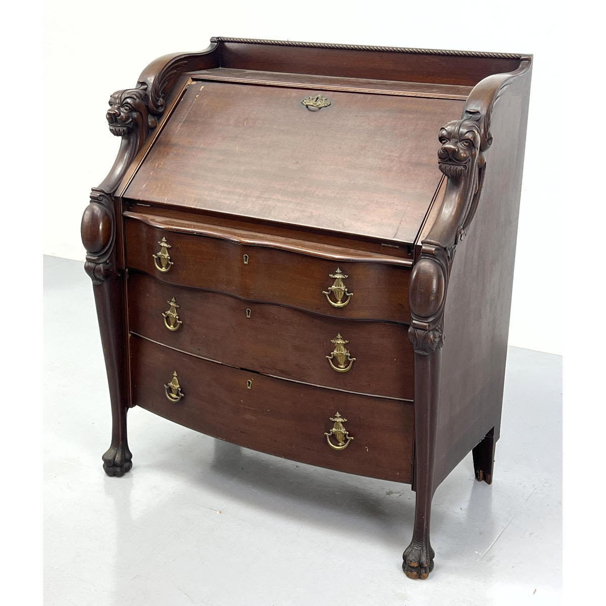 Vintage Mahogany Drop Front Desk.