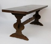 VINTAGE MAHOGANY TRESTLE DININ