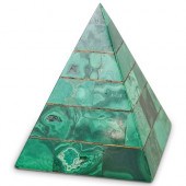 VINTAGE MALACHITE AND BRASS PY