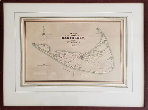 VINTAGE MAP OF NANTUCKET 1838
