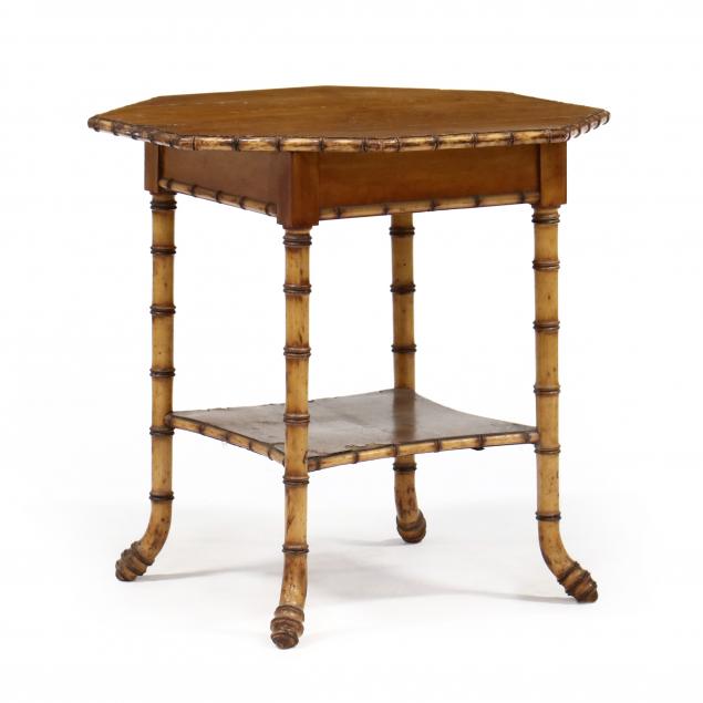 VINTAGE MAPLE AND FAUX BAMBOO