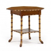 VINTAGE MAPLE AND FAUX BAMBOO