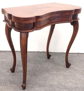 VINTAGE MARQUETRY FLIP TOP CON