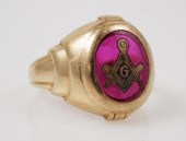 VINTAGE MASONIC 10K YELLOW GOL