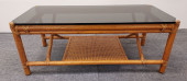 VINTAGE MCGUIRE RATTAN GLASS T