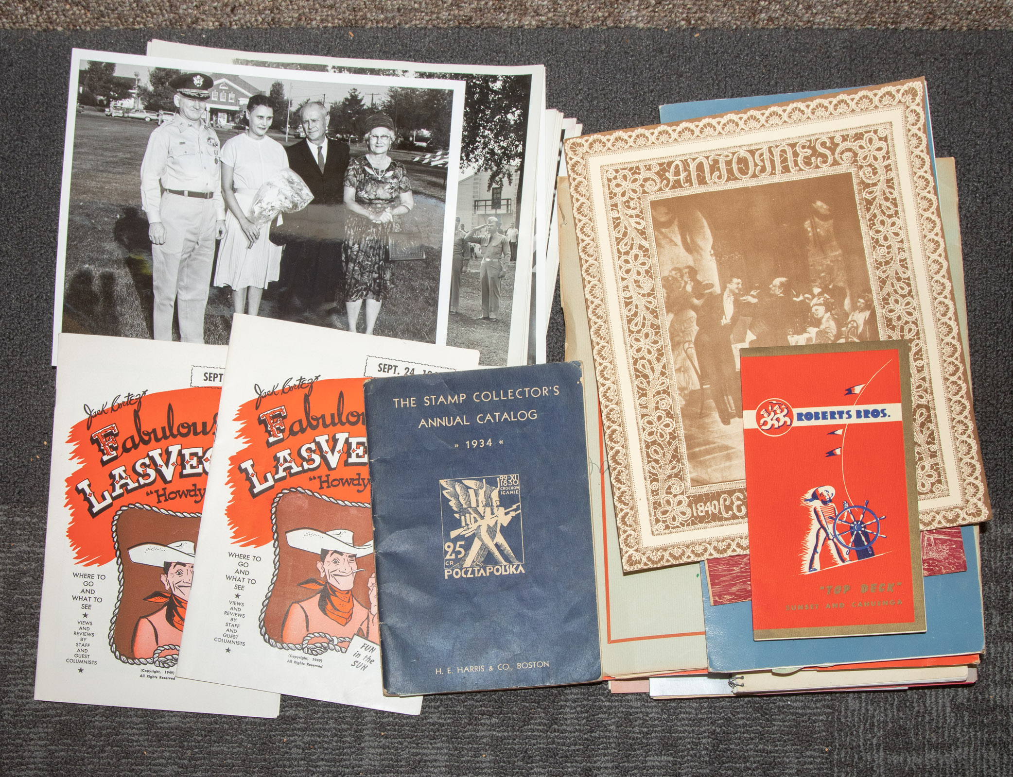 VINTAGE MENUS, ADVERTISING,