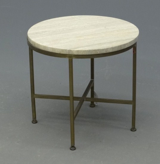 Vintage metal base marble top