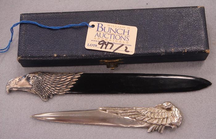 Vintage metal bird form letter