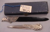 Vintage metal bird form letter