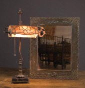 VINTAGE METAL DESK LAMP AND WA
