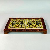 VINTAGE MEXICAN TILE TRIVETA b
