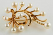 VINTAGE MIKIMOTO PEARL AND 14K