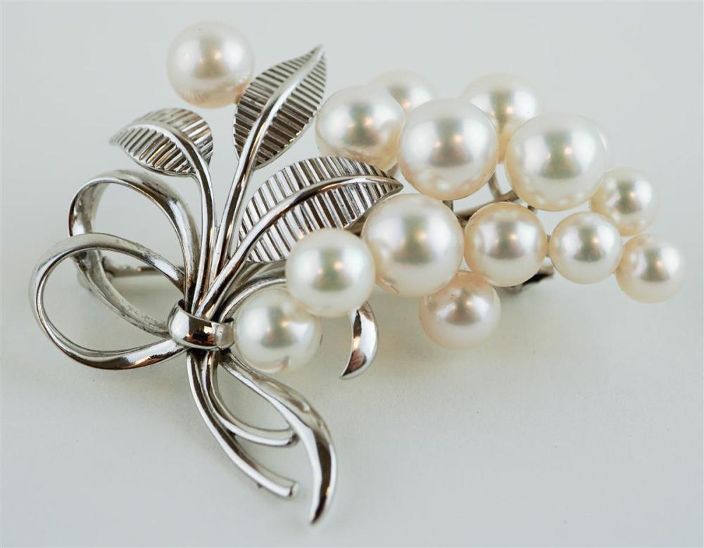 VINTAGE MIKIMOTO PEARL AND 14K