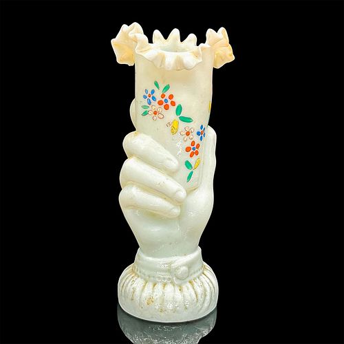 VINTAGE MILK GLASS FIGURAL HAND
